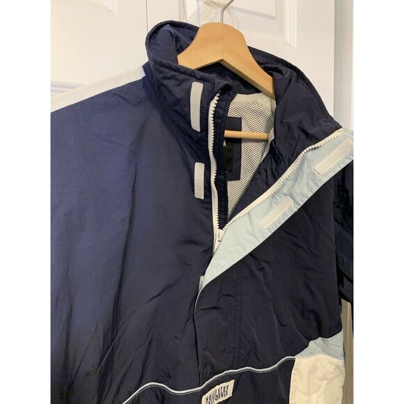 Hollister Men’s Sz S jacket 1/2‎ Zip Windbreaker Blue White Pullover - Picture 7 of 9